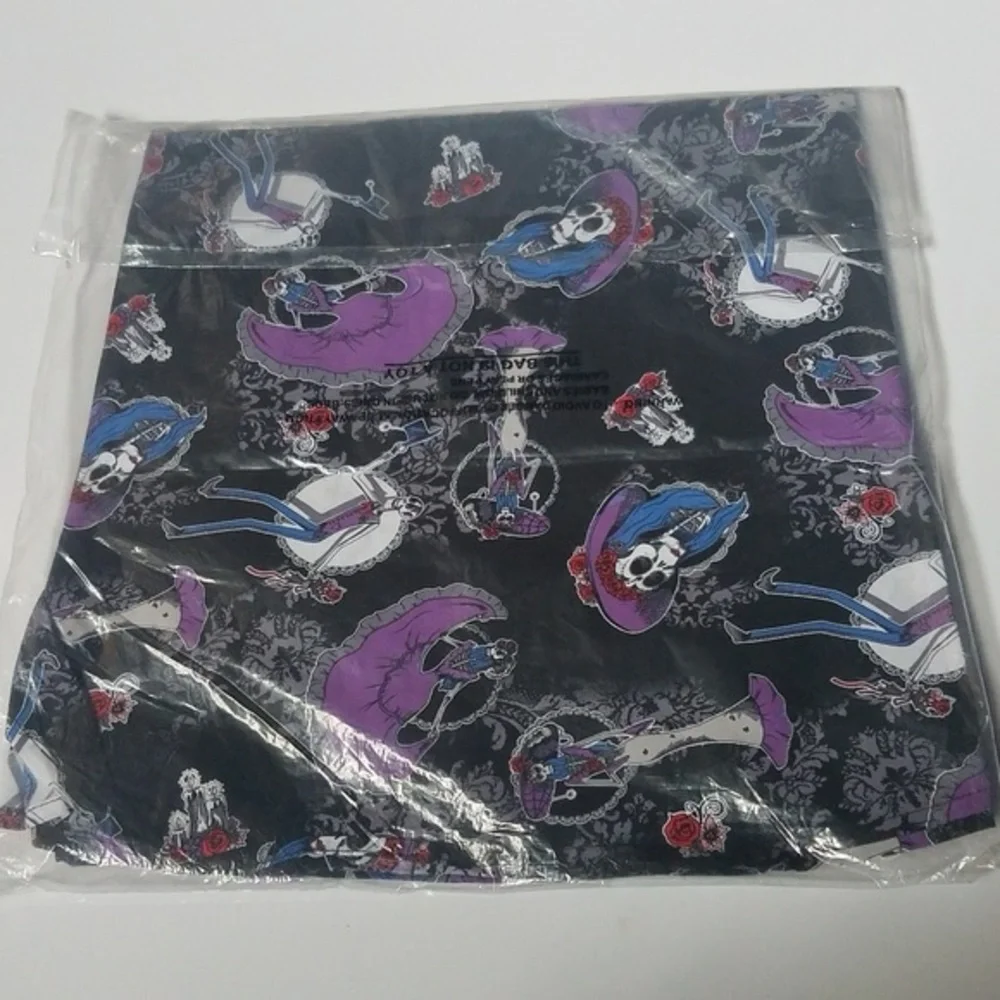 Hell Bunny Black and Purple Skater Skirt - Picture 3 of 5